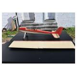 Red/White RC Plane No Engine 58" Wing Span