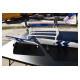 White/Blue RC Airplane w/Electric Engine