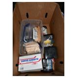 Box Lot Paint Brushes, Tongue Depressors, Rubber