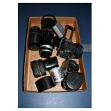 Box Lot Camera Lenses & Etc.