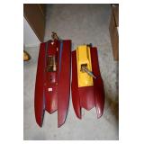 3 Hydroplane RC Boats Missing Parts