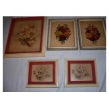 1940's Floral Framed Artwork
