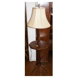 Mahogany Floor Lamp End Table