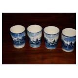 Flow Blue Japanese Tumblers