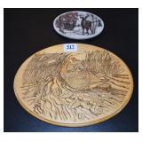 Scrimshaw Deer Plaque & Handmade Albemarle