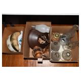 3 Boxes of Oil Lamps & Lamp Parts