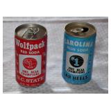 UNC & NC State Soda Cans ~ One is Still Full