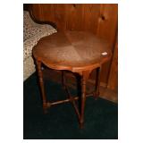 Walnut Round 1930's Table