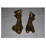 2 Brass Cats ~ Silver MFG Com.