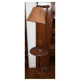 Mahogany Floor Lamp End Table