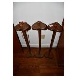 3 Heart Shaped Candle Stands