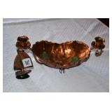 Copper Sailboat& Candle Holder