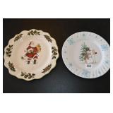 2 Christmas Plates