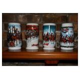 4 Budweiser Steins