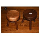 2 Handmade Milking Stools