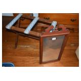 Mahogany Mirror & Luggage Rack