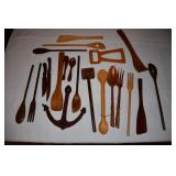 Wooden Utensils Some Signed