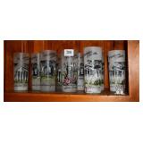 Southern Mansion ~ Plantation Scene Glasses