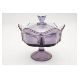 1960's Viking Glass Teaberry Purple Divided Dish