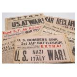 Attack on Pearl Harbor 1941 Newspapers
