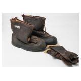 WWII Navy Pilot Winter Flying Boots & Gloves
