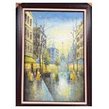 Paris Cityscape Oil on Canvas