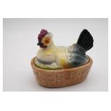 Maruhon Ware Hand Painted Japan Hen on Nest