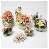 Large Lot of Capodimonte and Bird Figurine