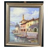 Cityscape Scene of Portofino Italy Print