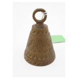 Vintage Hand Etched Brass Bell