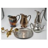 Silver Plate & Brass Lot