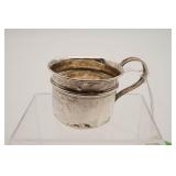 Sterling Silver Baby Cup Monogrammed As Is