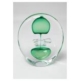 Handblown Art Glass Jellyfish Paperweight