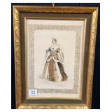 Print of Queen in Ceremonial Costume