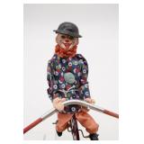 Vintage German Tight Rope Riding Clown on