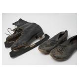Vintage Ice Skates & Baseball Cleats