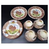 Assorted Maruta Ware Turkey Dinner Plates &
