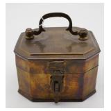 Octagon Brass Trinket Box
