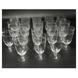 Fostoria Glass Holly Cut Glass Glasses