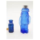 Cobalt Blue Glass Mr. Peanut Salt or Pepper