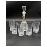 Waterford Decanter w/Crystal Glasses
