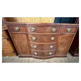 Drexel Mahogany Sideboard Serpentine Front