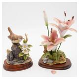 Carolina Wren by Andrea & Pink Lillies by Andrea