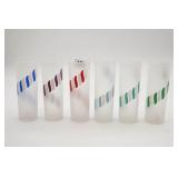 Libbey Candy Stripe Collins Glasses (6)