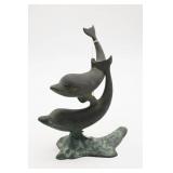 Brass Dolphin Figurine Made in Korea