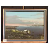 Marshland Painting on Board