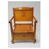 Vintage Wooden Potty Chair