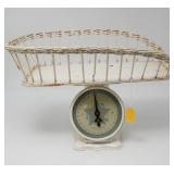 Vintage Baby Wicker Baby Scale