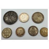 7 Silver Coins Foreign