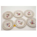 Schumann Bavaria Pierced Dessert Plates with